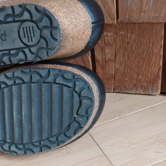 Papillio Black Leather Wedge Mules - Picture 5 of 15